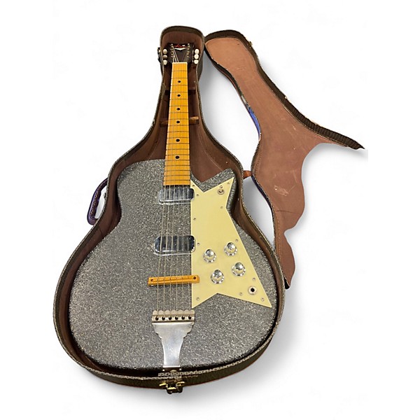 Vintage 1950s Kay SIZZLER Gunmetal Gray Solid Body Electric Guitar