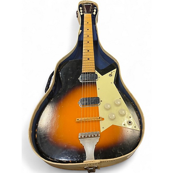 Vintage 1950s Custom Kraft KAY SIZZLER 2 Color Sunburst Solid Body Electric Guitar
