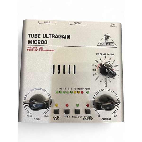 Used Behringer Tube Ultragain MIC200 Guitar Preamp