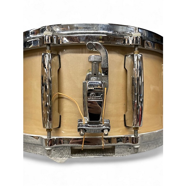 Used Pearl 6.5X14 Masters Studio Snare Natural Lacquer Drum