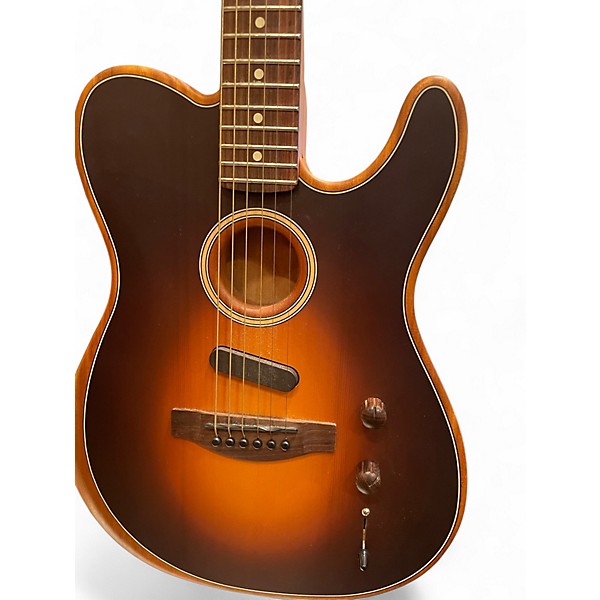 Used Fender Acoustasonic Player Telecaster 2 Tone Sunburst Acoustic Electric Guitar