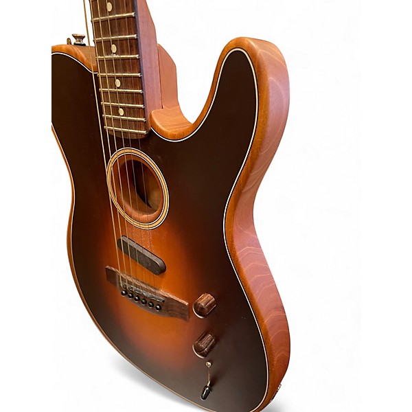 Used Fender Acoustasonic Player Telecaster 2 Tone Sunburst Acoustic Electric Guitar