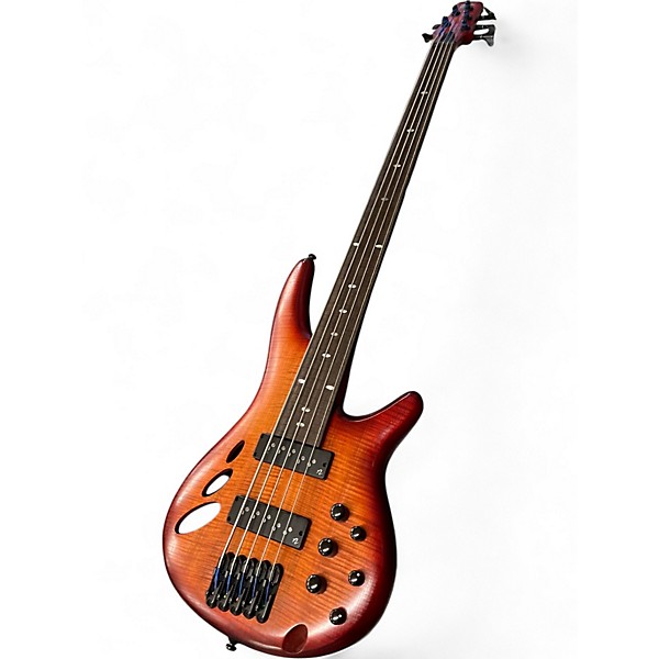 Used Ibanez SRD905F BROWN TOPAZ LOW GLOSS Electric Bass Guitar