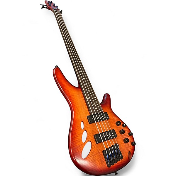 Used Ibanez SRD905F BROWN TOPAZ LOW GLOSS Electric Bass Guitar