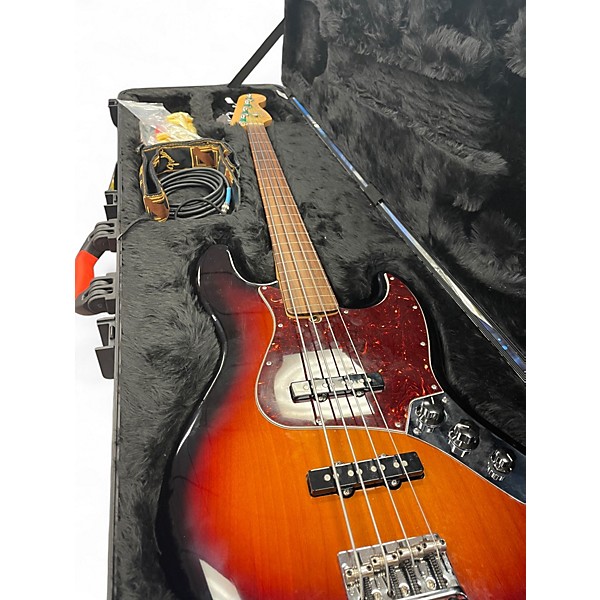 Used Fender American Special Jazz Bass fretless Sunburst Electric Bass Guitar