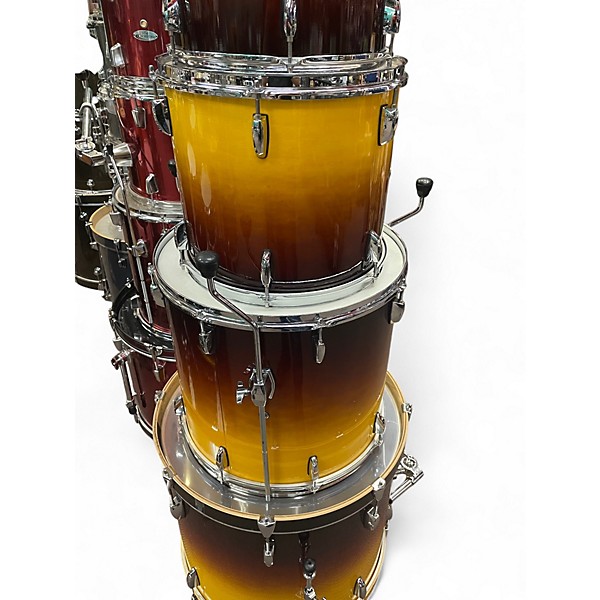 Used Pearl 7 Piece Export Series 7 Piece   Autumn Fade Drum Kit