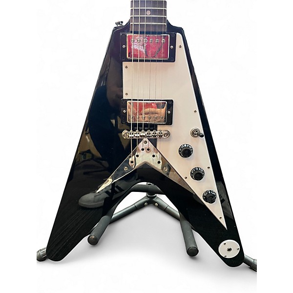 Used Epiphone 1958 Korina Flying V Ebony Solid Body Electric Guitar