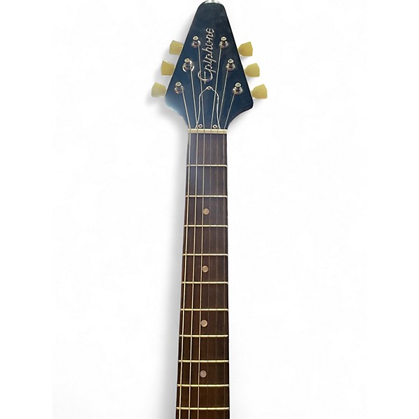 Used Epiphone 1958 Korina Flying V Ebony Solid Body Electric Guitar