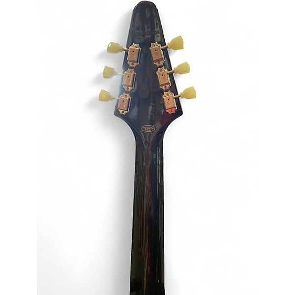 Used Epiphone 1958 Korina Flying V Ebony Solid Body Electric Guitar
