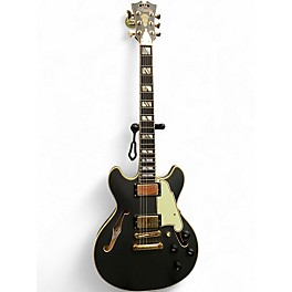 Used D'Angelico Deluxe Mini DC  Matte Charcoal Hollow Body Electric Guitar