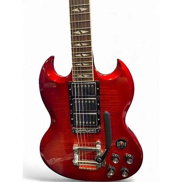 Used Gibson SG Deluxe Metallic Candy Red Burst Solid Body Electric Guitar