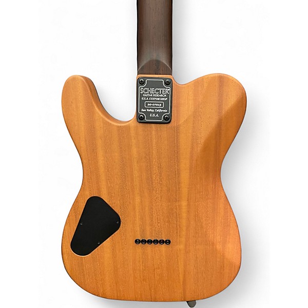 Used Schecter Guitar Research USA PT CUSTOM HH BLUE STAINED SPALTED MAPLE Solid Body Electric Guitar