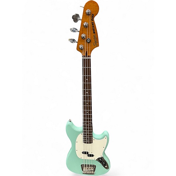 Used Squier Classic Vibe 60s Mustang Bass Blue Electric Bass Guitar