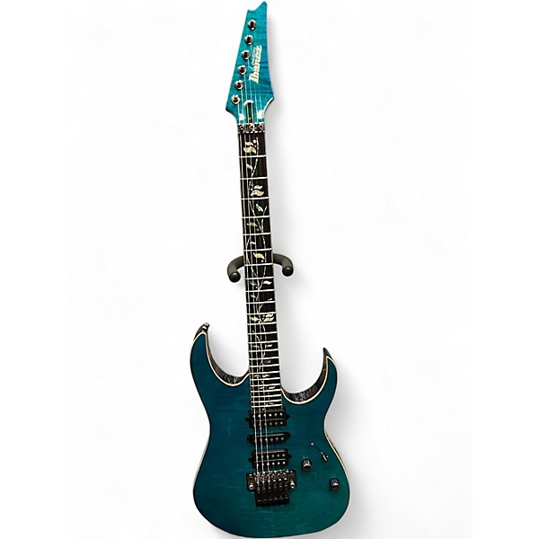 Used Ibanez rg8570z Blue Solid Body Electric Guitar