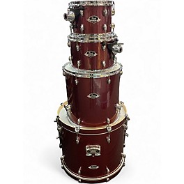 Used Pearl 4 Piece Export Crimson Sparkle Drum Kit