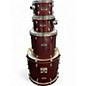 Used Pearl 4 Piece Export Crimson Sparkle Drum Kit thumbnail
