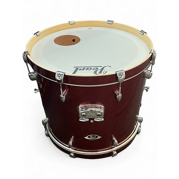 Used Pearl 4 Piece Export Crimson Sparkle Drum Kit