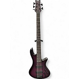 Used Schecter STUDIO 5 Trans Purple Electric Bass Guitar