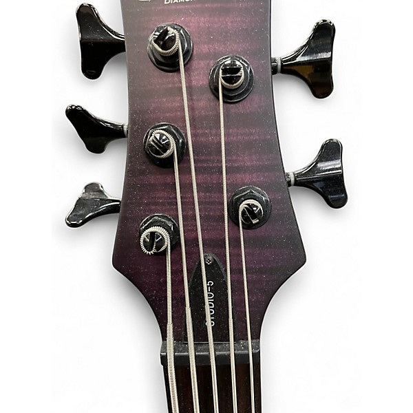 Used Schecter STUDIO 5 Trans Purple Electric Bass Guitar