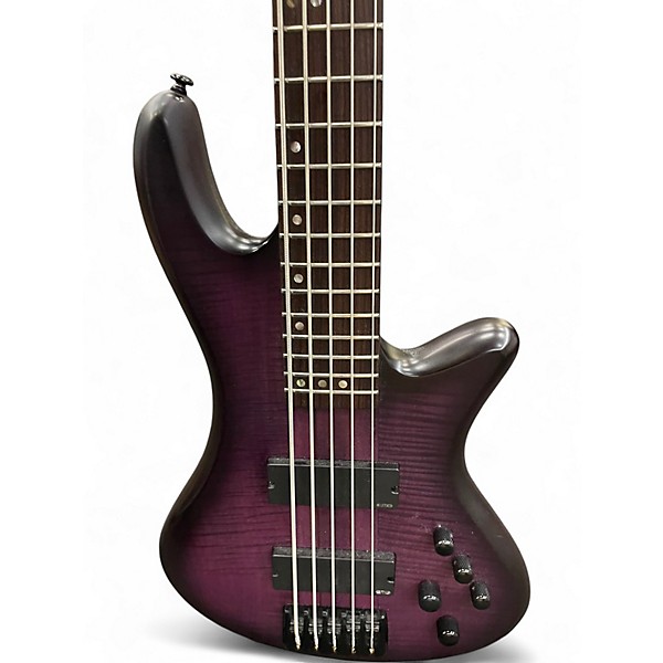 Used Schecter STUDIO 5 Trans Purple Electric Bass Guitar
