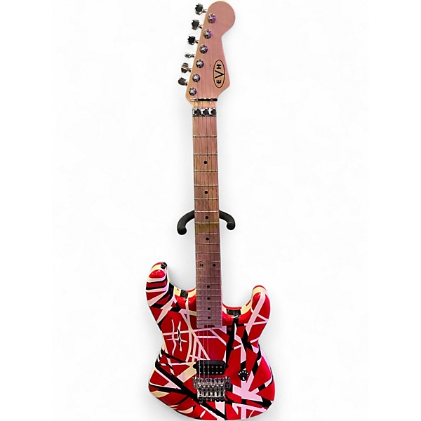 美品！EVH Striped Red with Black Stripes EVH Striped Series - Red with Black and White Stripes