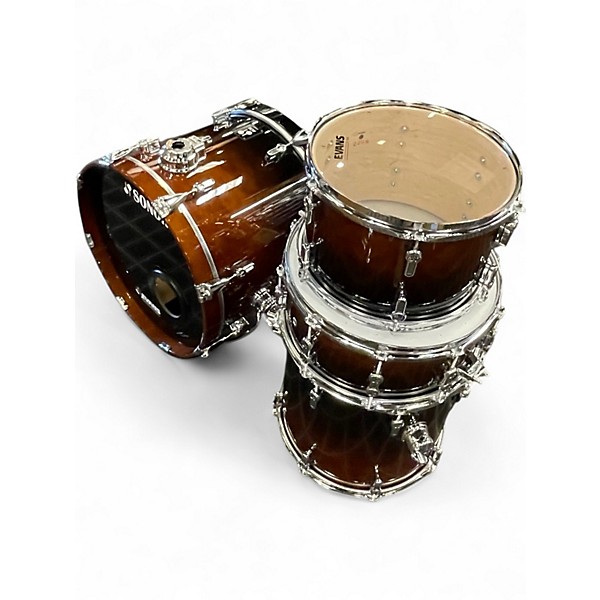 Used SONOR 4 Piece AQ2 Bop Kit Trans Brown Drum Kit