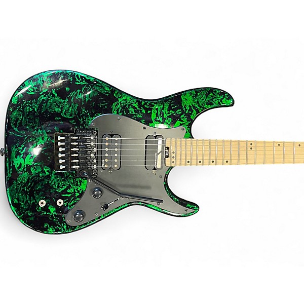 Used Schecter Guitar Research Sun Valley Super Shredder Green Solid Body Electric Guitar