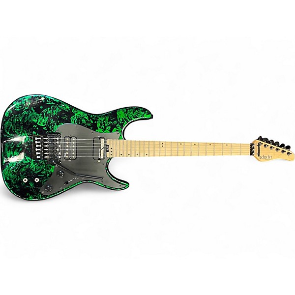 Used Schecter Guitar Research Sun Valley Super Shredder Green Solid Body Electric Guitar