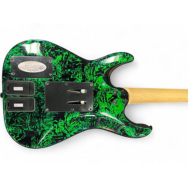 Used Schecter Guitar Research Sun Valley Super Shredder Green Solid Body Electric Guitar