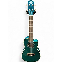 Used Luna DOLPHIN CONCERT Trans Blue Ukulele
