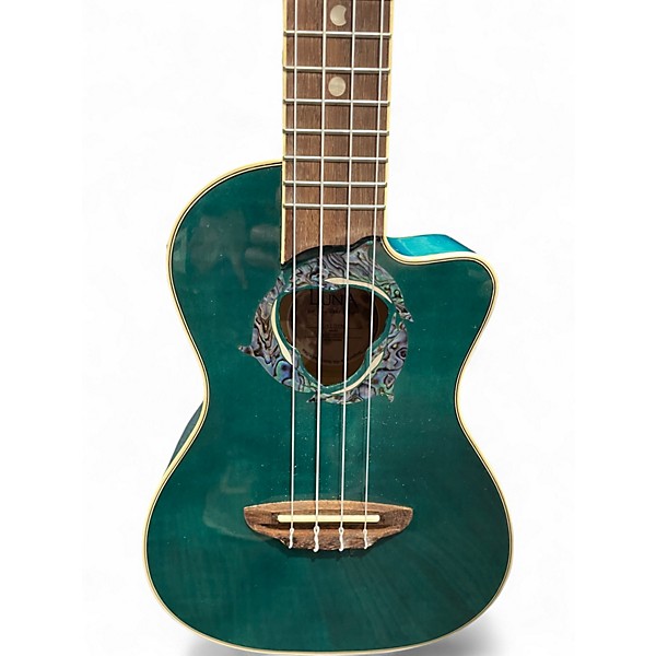 Used Luna DOLPHIN CONCERT Trans Blue Ukulele