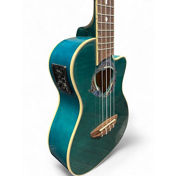 Used Luna DOLPHIN CONCERT Trans Blue Ukulele
