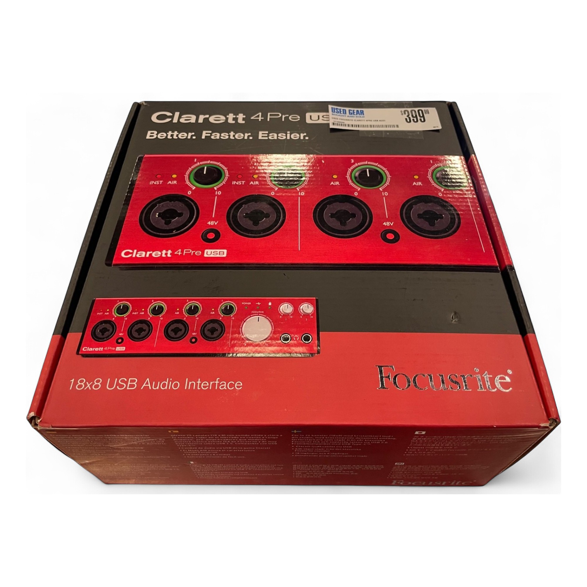 Used Focusrite Clarett 4Pre USB Audio Interface | Guitar Center