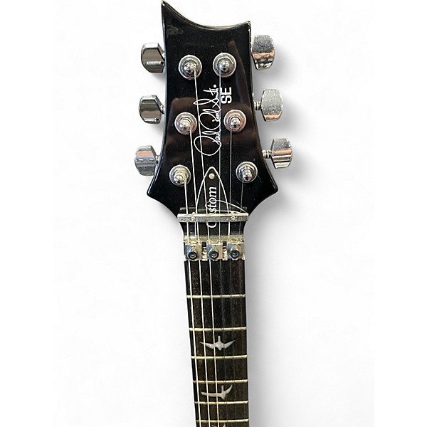 Used PRS SE CUSTOM 24 FLOYD Trans Black Solid Body Electric Guitar