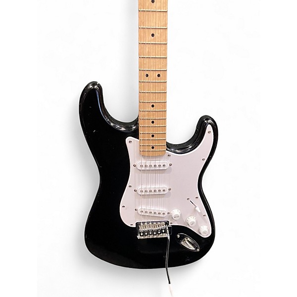 Used Squier Standard Stratocaster Black Solid Body Electric Guitar