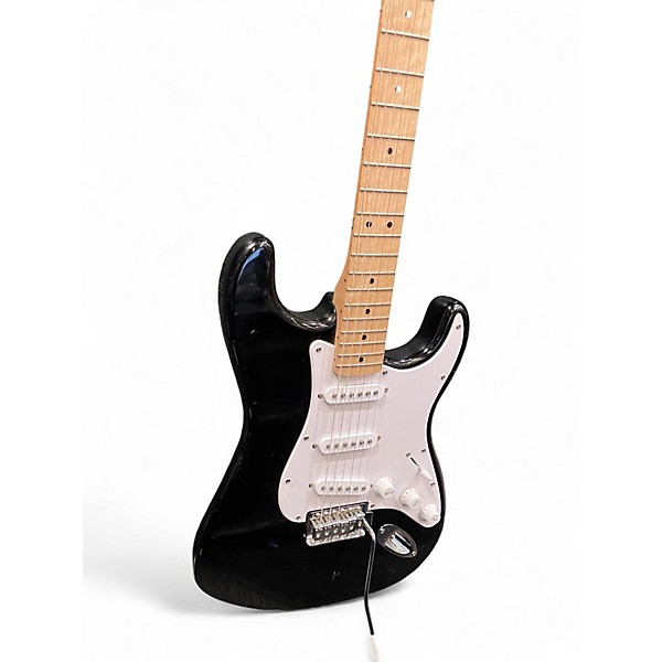 Used Squier Standard Stratocaster Black Solid Body Electric Guitar