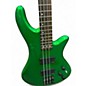 Used Schecter Guitar Research STILLETO CUSTOM 4 green sparkle  Electric Bass Guitar