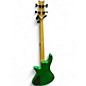 Used Schecter Guitar Research STILLETO CUSTOM 4 green sparkle  Electric Bass Guitar