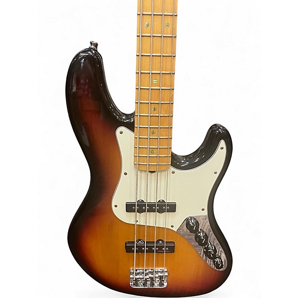 Used Fender American Deluxe Jazz Bass Sunburst Electric Bass Guitar