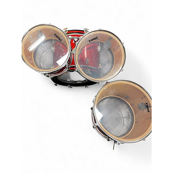 Vintage 1970s Ludwig 4 Piece Super Classic Red Sparkle Drum Kit