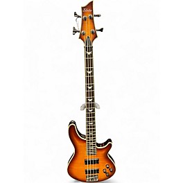 Used Schecter Guitar Research Omen 4 String Brown Sunburst Electric Bass Guitar