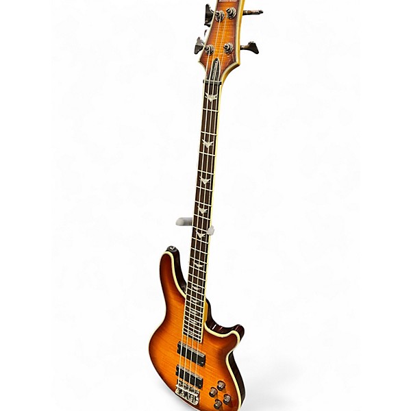 Used Schecter Guitar Research Omen 4 String Brown Sunburst Electric Bass Guitar