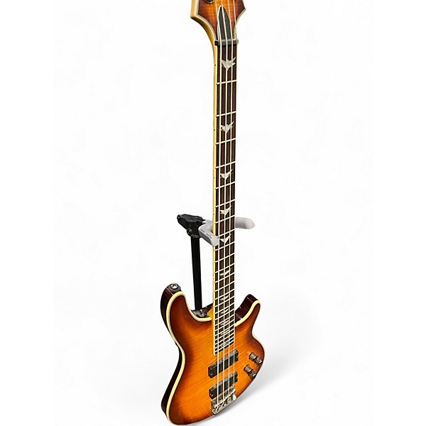 Used Schecter Guitar Research Omen 4 String Brown Sunburst Electric Bass Guitar