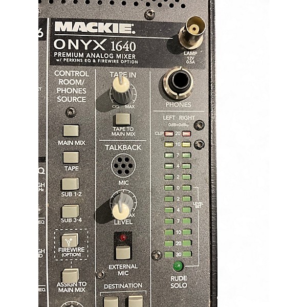 MACKIE ONYX 1640 アナログミキサー Used Mackie Onyx 1640 Unpowered Mixer | Guitar Center
