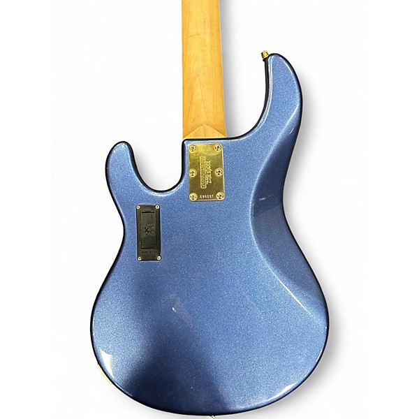 Used Ernie Ball Music Man Stingray HH 5 String Paceur Blue Electric Bass Guitar