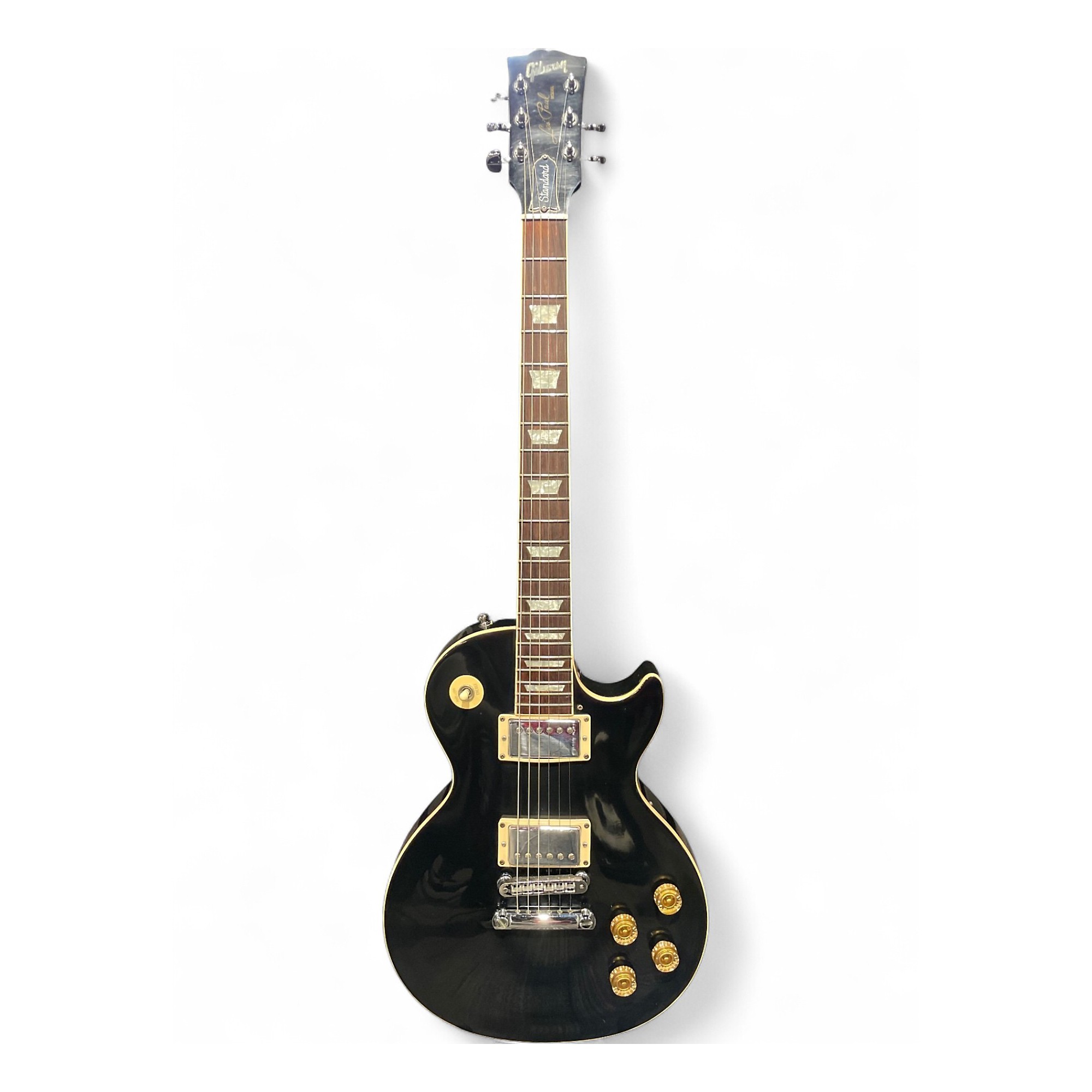 Used Gibson Les Paul Standard Black Solid Body Electric Guitar