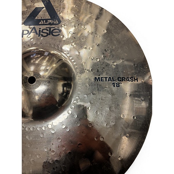 Used Paiste 18in Alpha Metal crash Cymbal