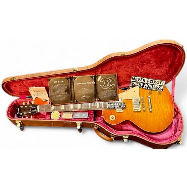 Used 2014 Gibson CC28A RONNIE MONTROSE STP BURST LES PAUL 1958 REISSUE AGED LEMONBURST Solid Body Electric Guitar