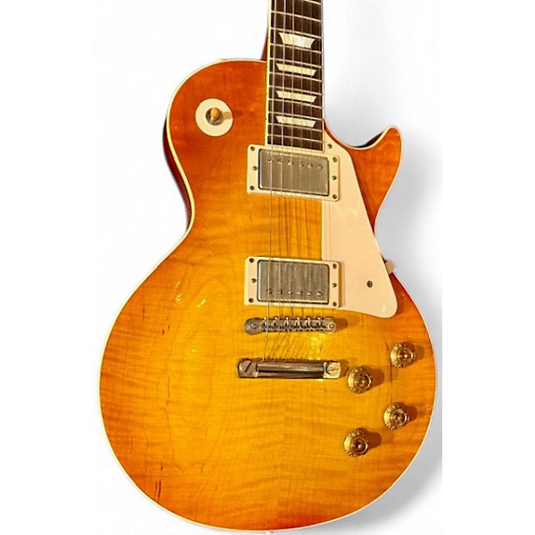 Used 2014 Gibson CC28A RONNIE MONTROSE STP BURST LES PAUL 1958 REISSUE AGED LEMONBURST Solid Body Electric Guitar