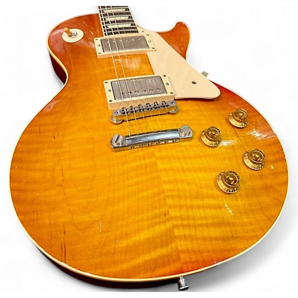 Used 2014 Gibson CC28A RONNIE MONTROSE STP BURST LES PAUL 1958 REISSUE AGED LEMONBURST Solid Body Electric Guitar
